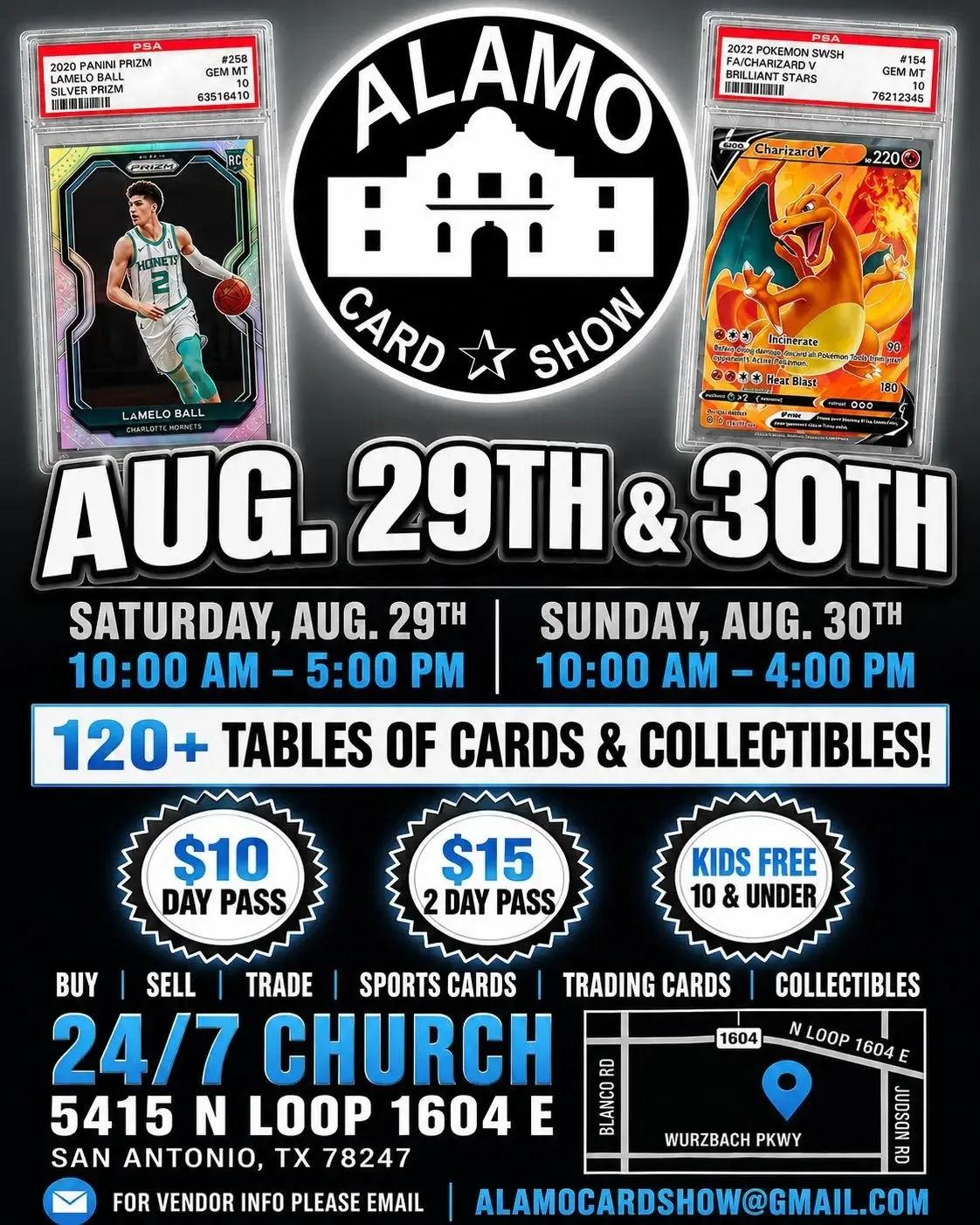 Alamo Card Show - Saturday, August 29 and Sunday, August 30, 2026