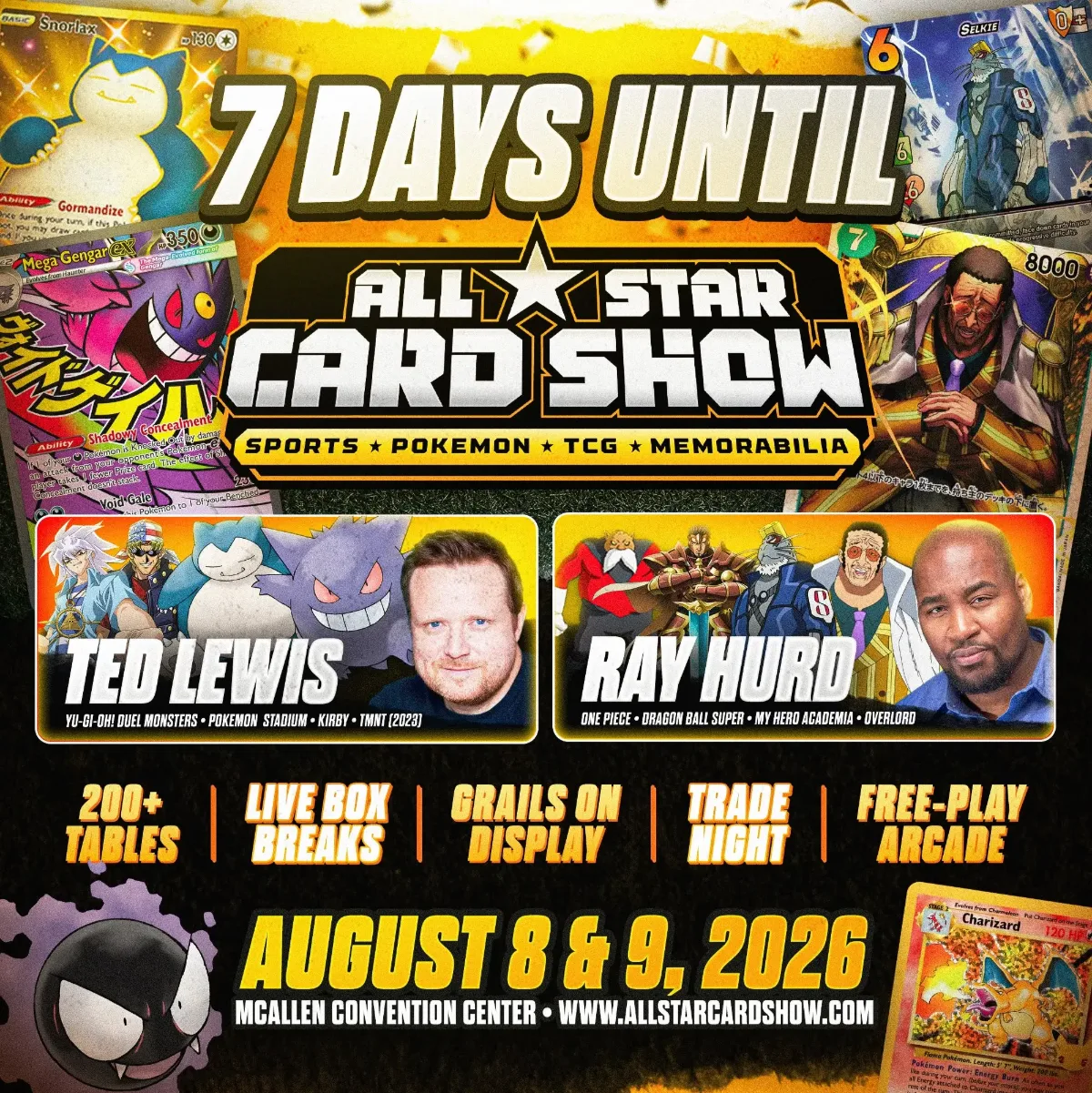 All Star Card Show - Saturday, August 8 and Sunday, August 9, 2026