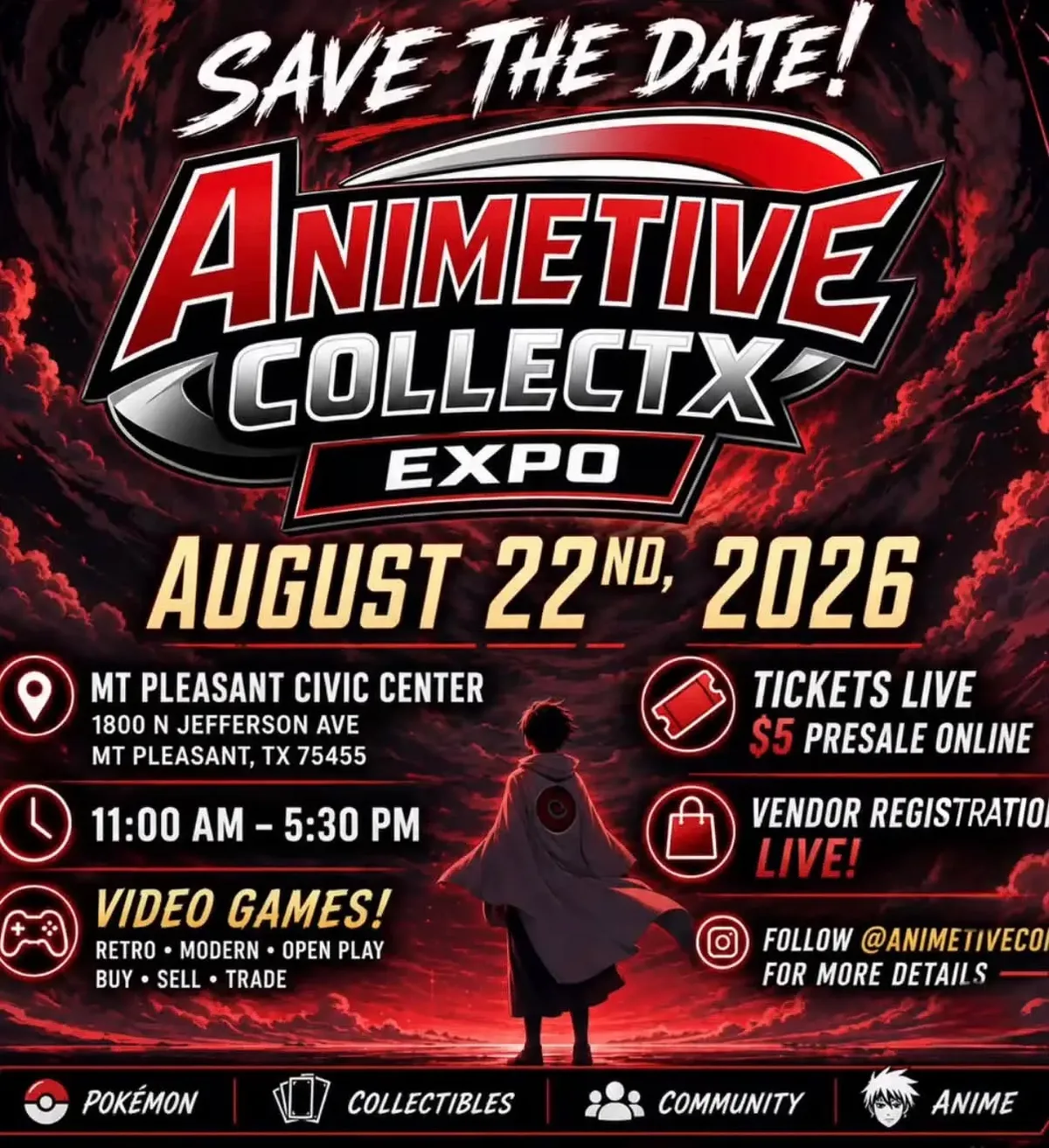 Animetive CollectX Expo 2026 - Saturday, August 22, 2026