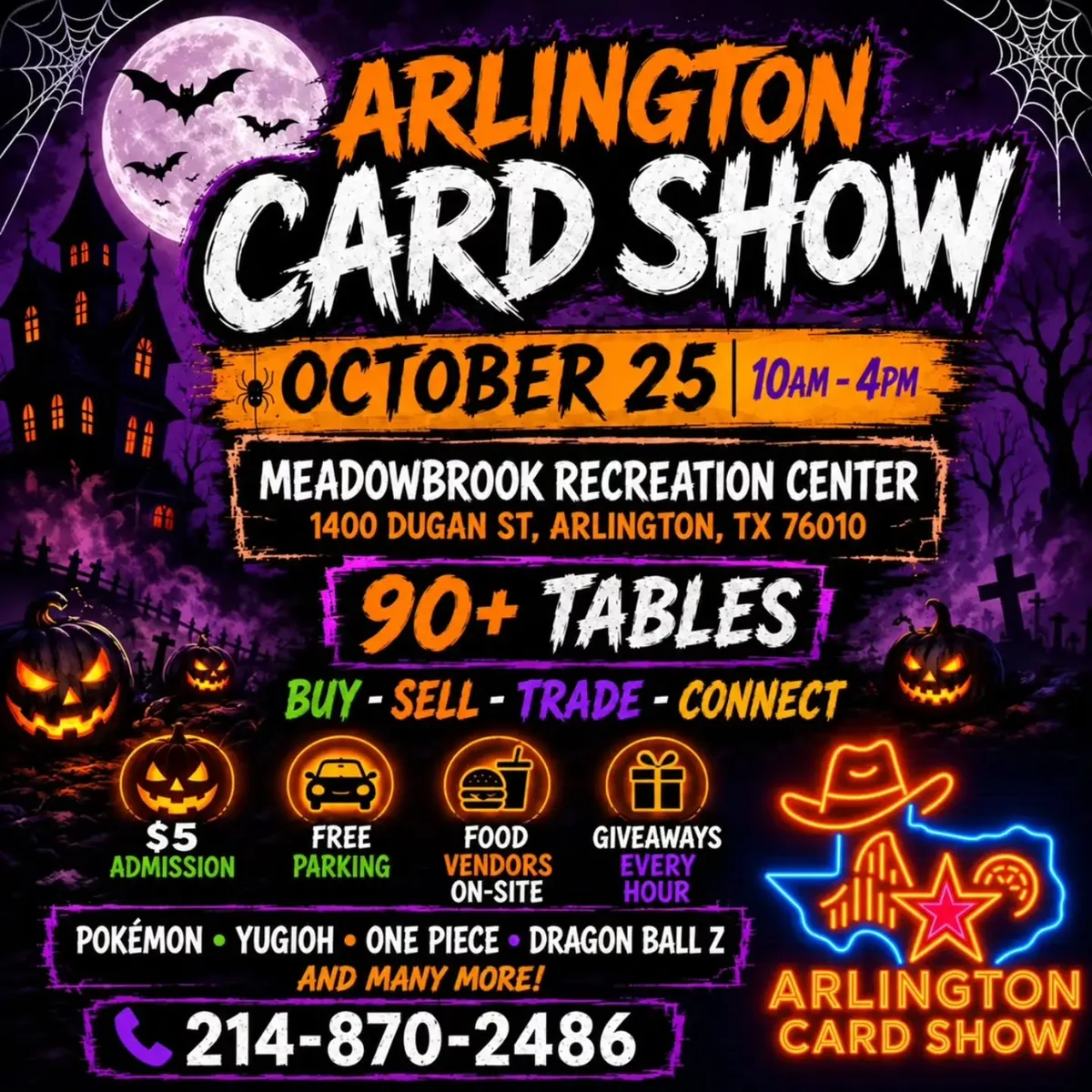 Arlington Card Show (Meadowbrook Center) - Sunday, October 25, 2026