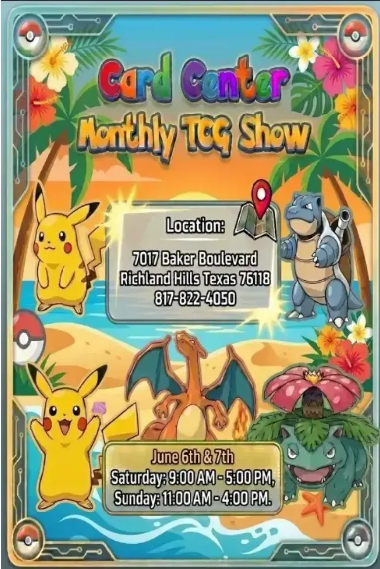 Card Center Monthly Card Show information