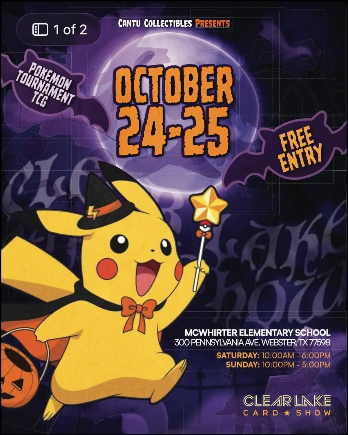 Clear Lake Card Show Volume 7 - Saturday-Sunday, October 24-25, 2026