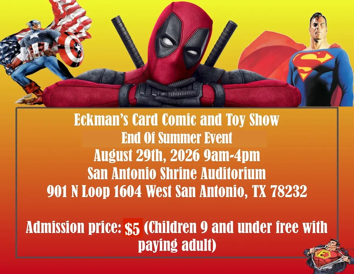 Eckman's Card Comic and Toy Show - Saturday, August 29, 2026