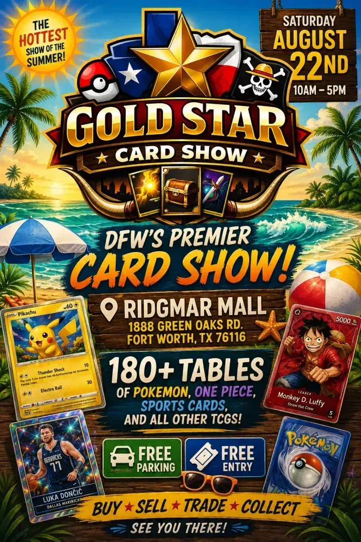 Gold Star Card Show - Saturday, August 22, 2026