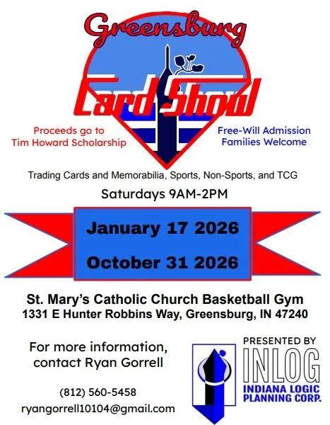 Greensburg Card Show - Saturday, October 31, 2026