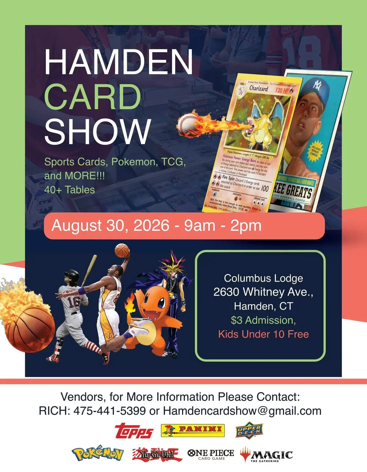 Hamden Card Show - Sunday, August 30, 2026