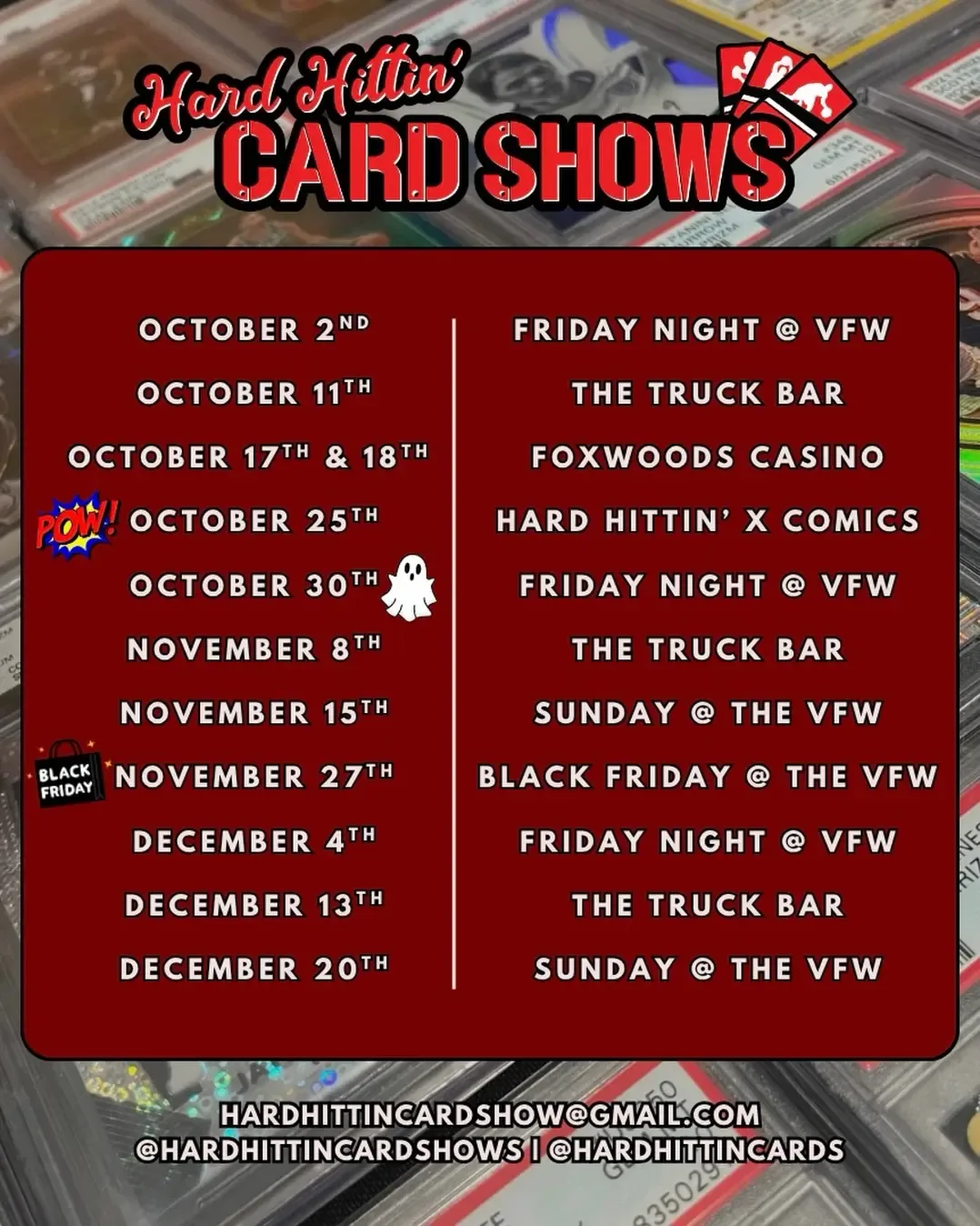 Hard Hittin' Card Show (New Britain) - Friday, October 30, 2026
