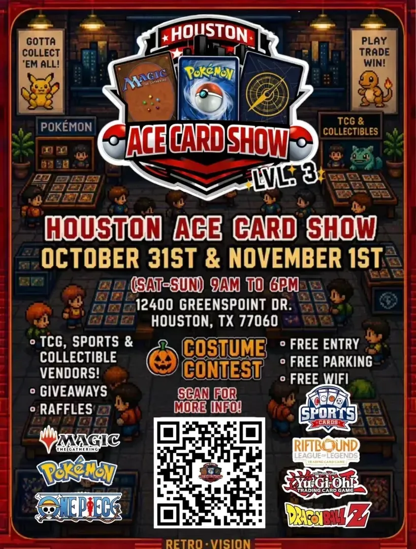 Houston Ace Card Show: Level 3 -Saturday-Sunday, October 31-November 1, 2026