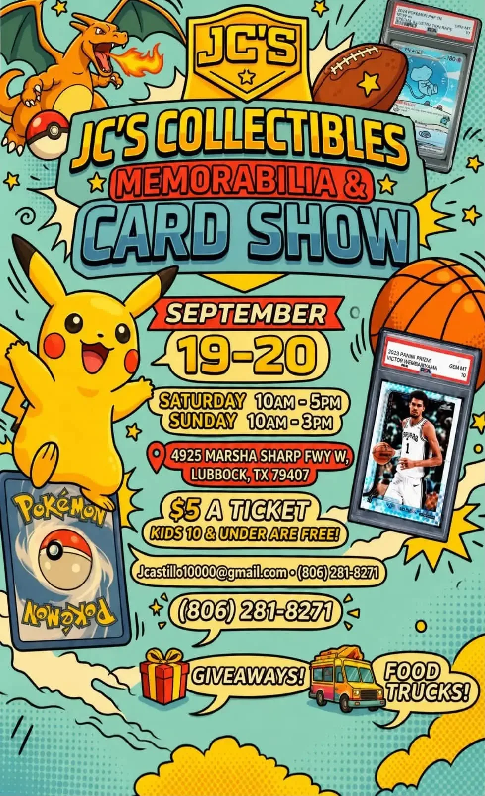 JC's Collectibles Memorabilia & Card Show - Saturday, September 19 & Sunday, September 20, 2026