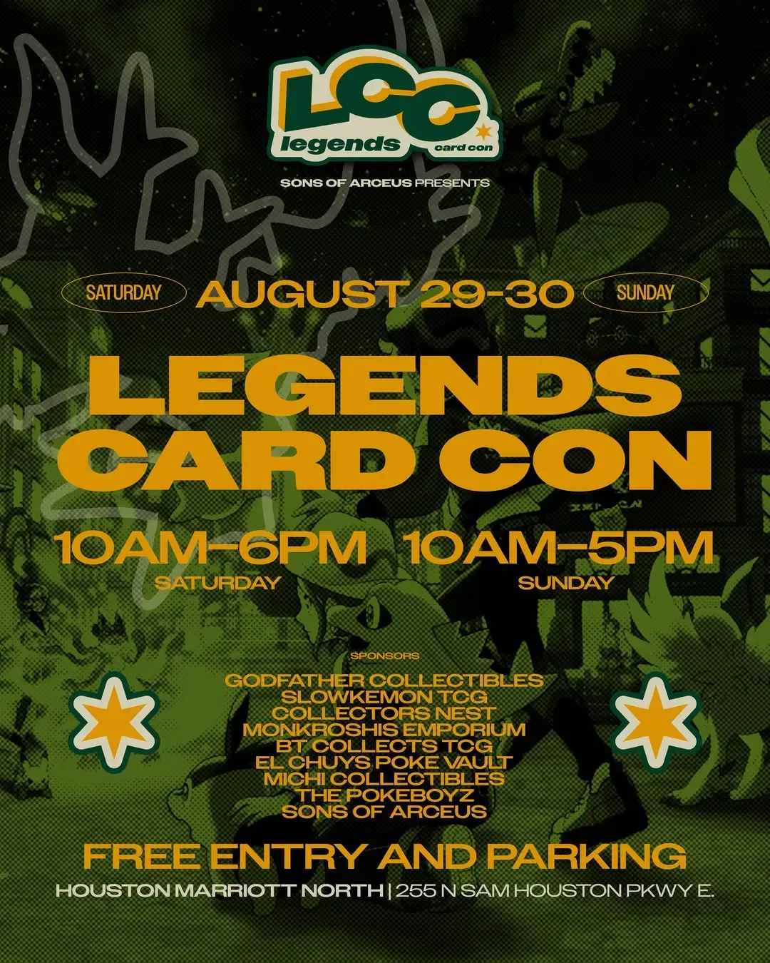 Legends Card Con -Saturday, August 29 and Sunday, August 30, 2026