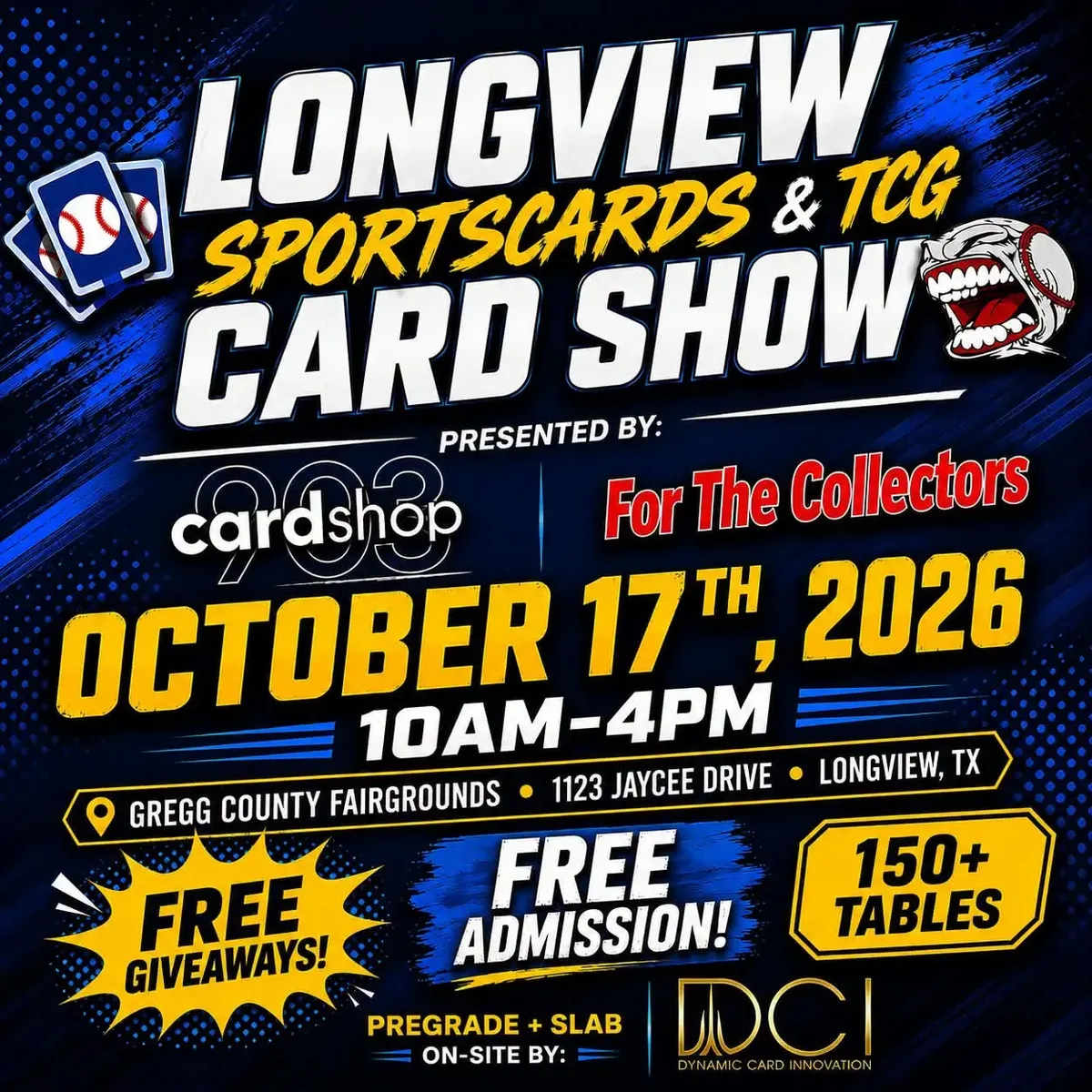 Longview Card Show - Saturday, October 17, 2026