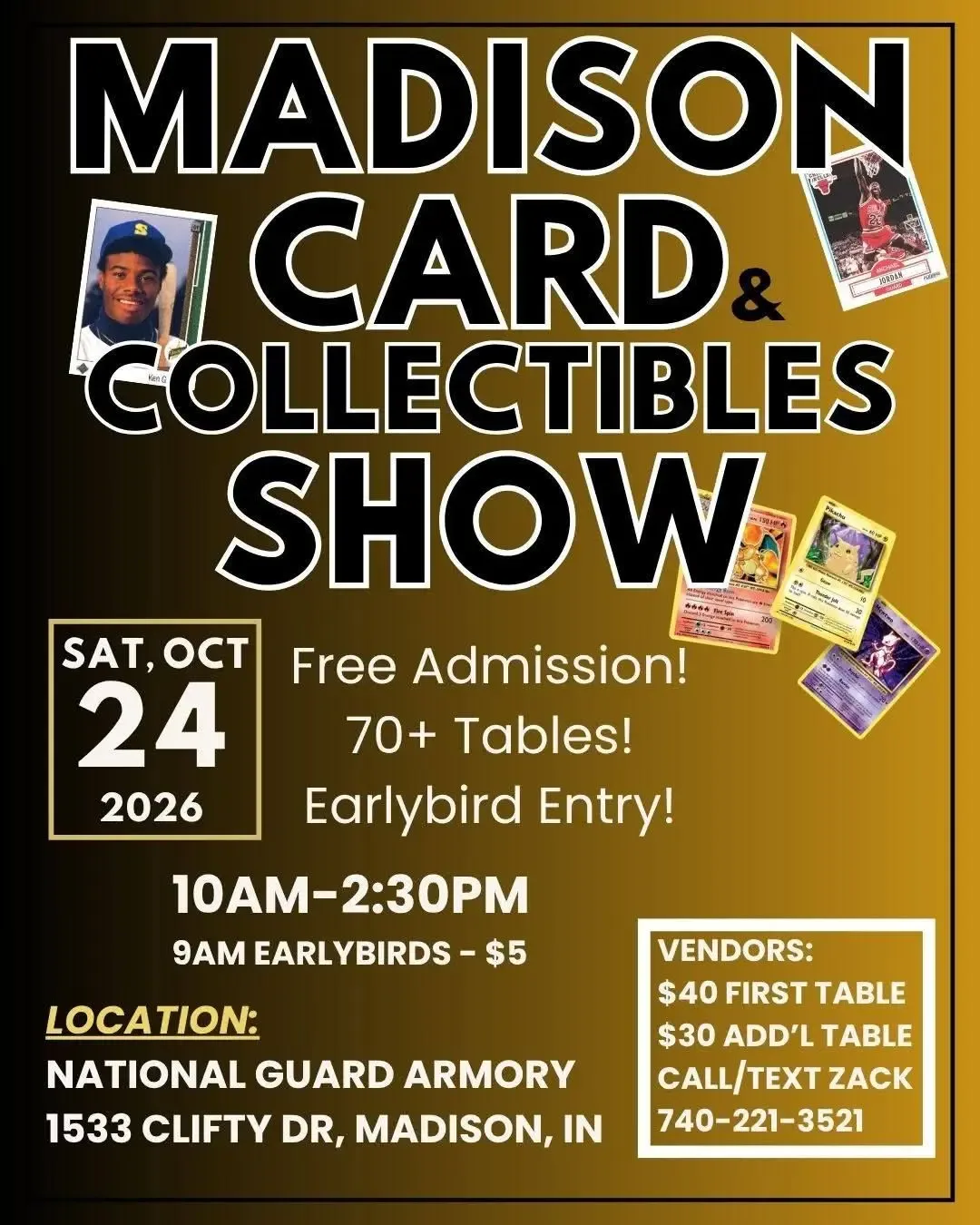 Madison Card and Collectibles Show - Saturday, October 24, 2026