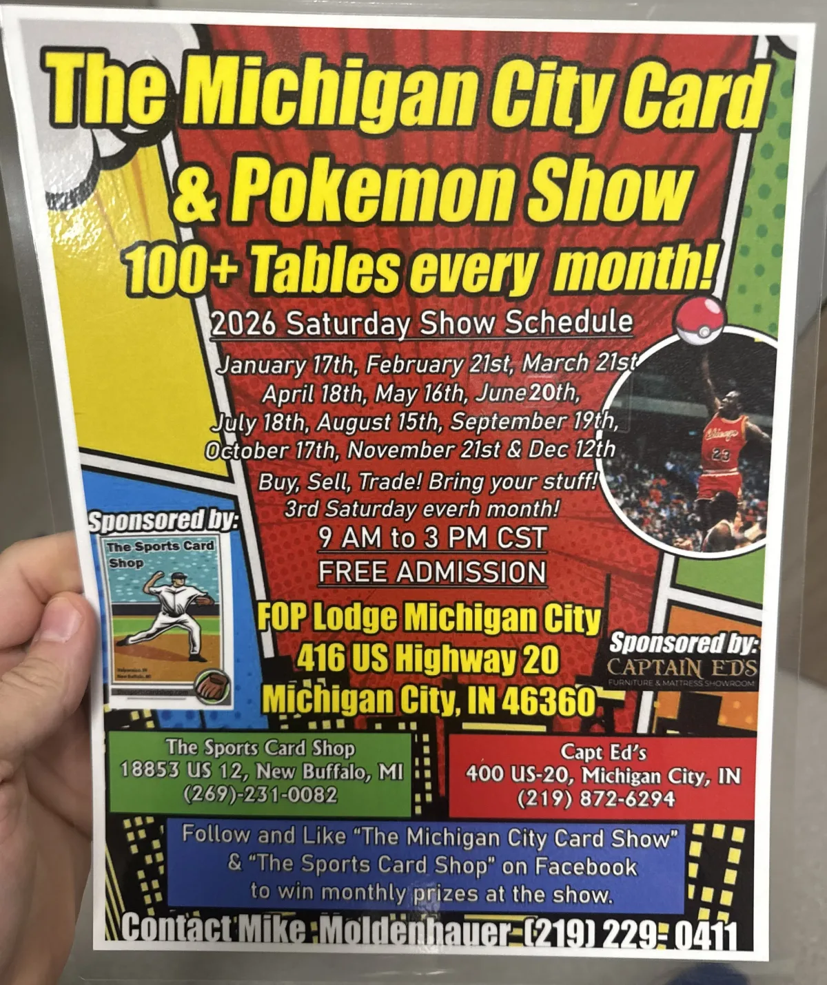 Michigan City Sports Card & Pokemon Show - Saturday, August 15, 2026