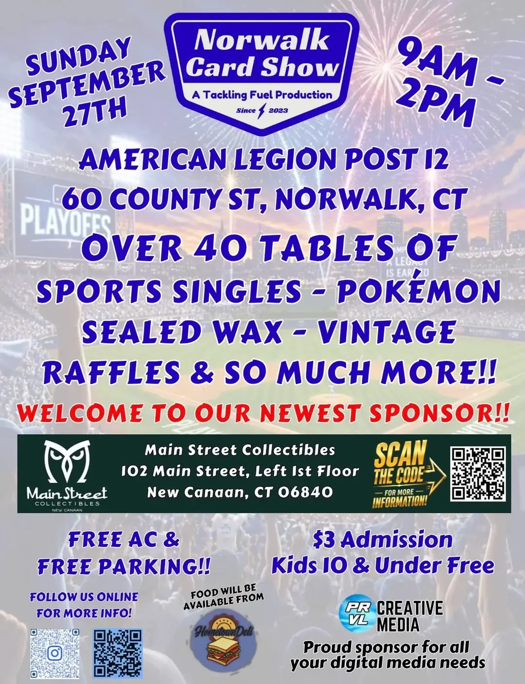 Norwalk Card Show - Sunday, September 27, 2026