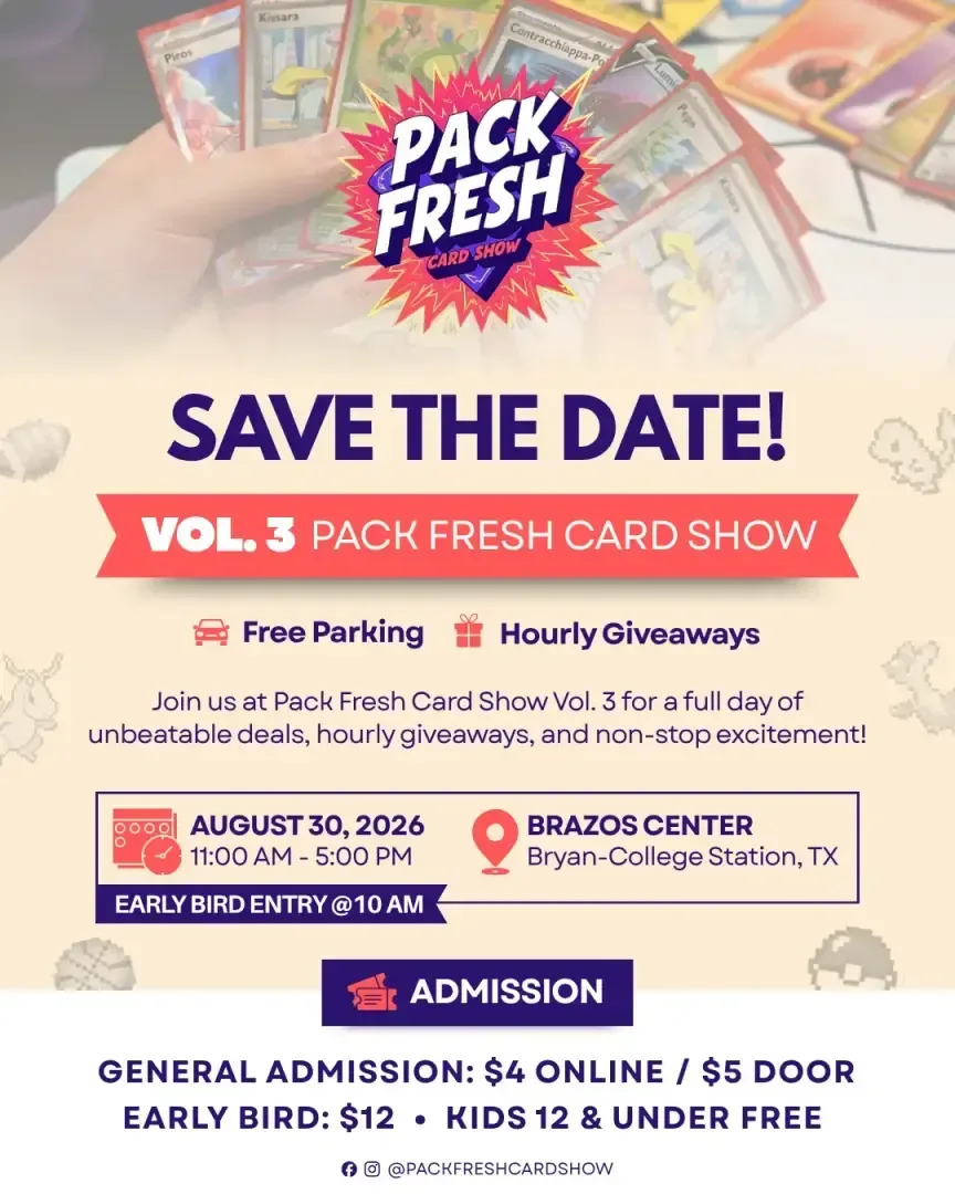 Pack Fresh Card Show Vol. 3 - Sunday, August 30, 2026