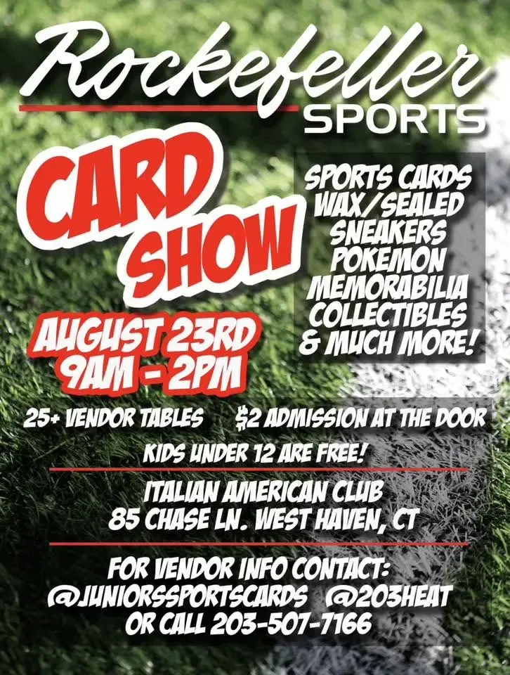 Rockefeller Sports - West Haven Card Show - Sunday, August 23, 2026