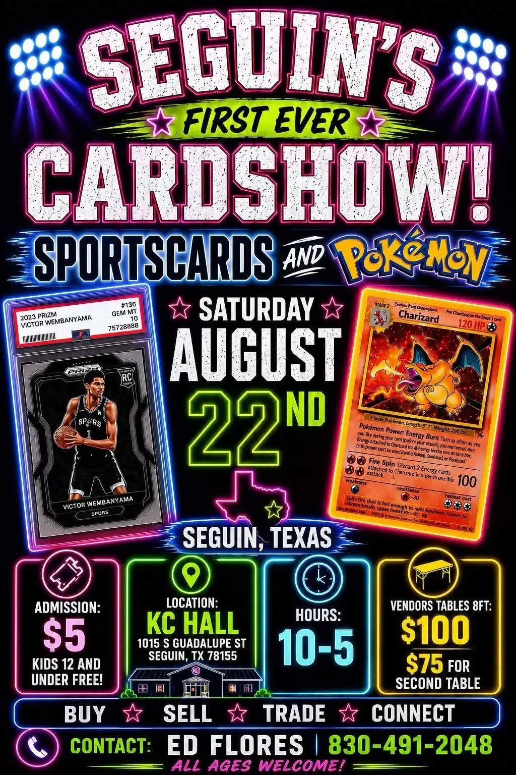Seguin Card Show - Saturday, August 22, 2026