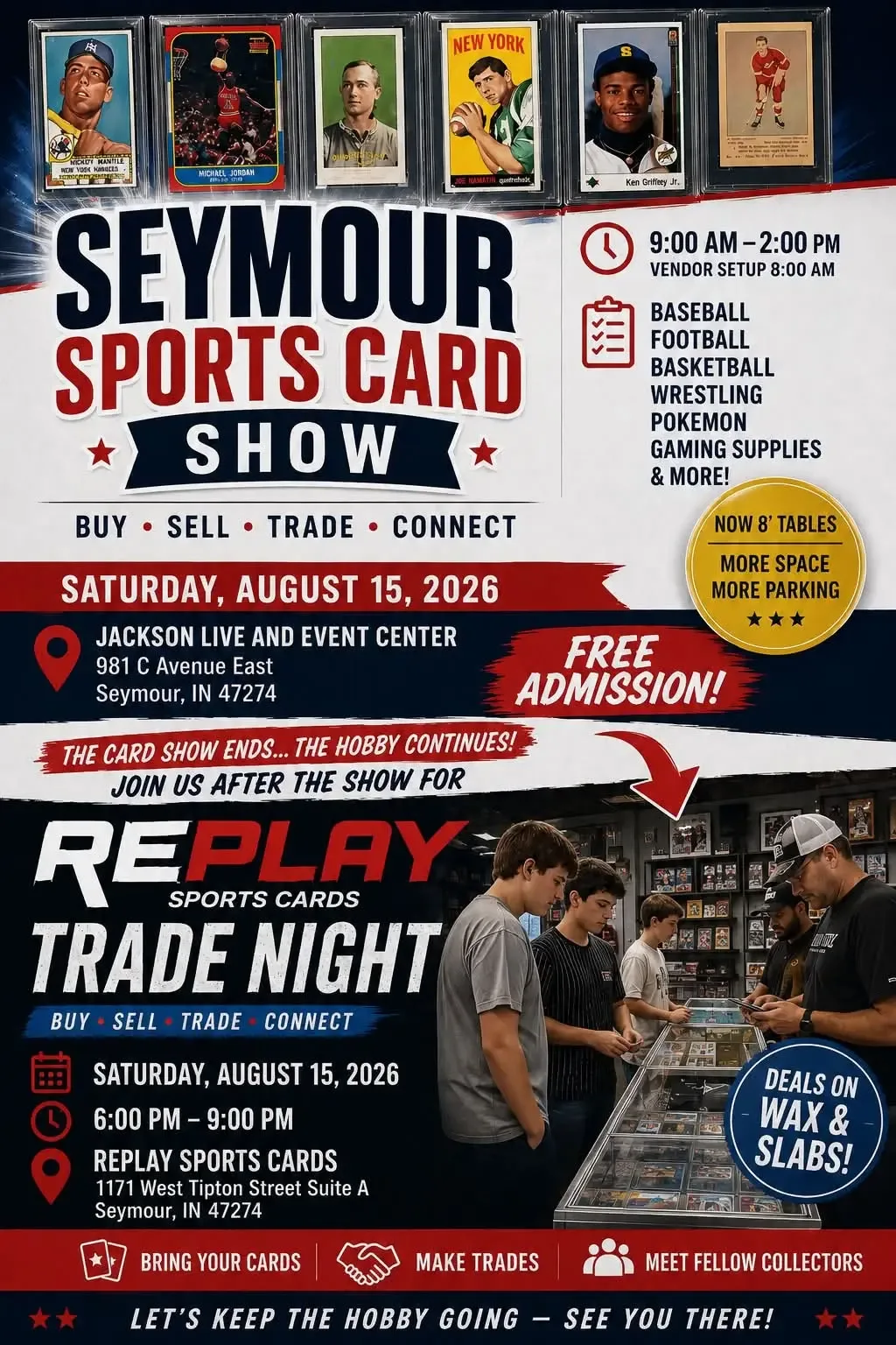 Seymour Card Show - Saturday, August 15, 2026