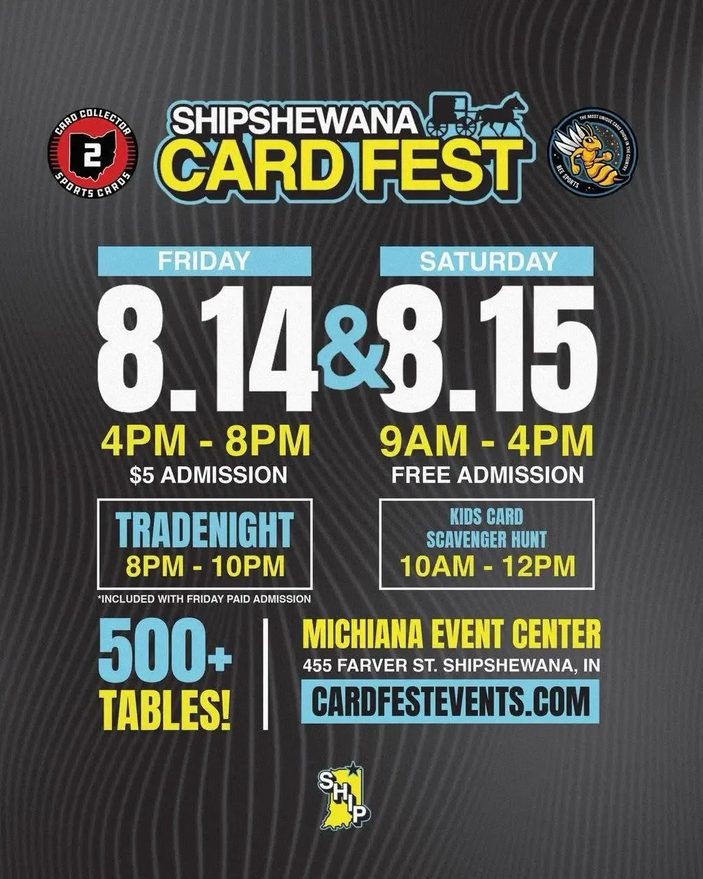 Shipshewana Card Fest -  Friday, August 14 & Saturday, August 15, 2026