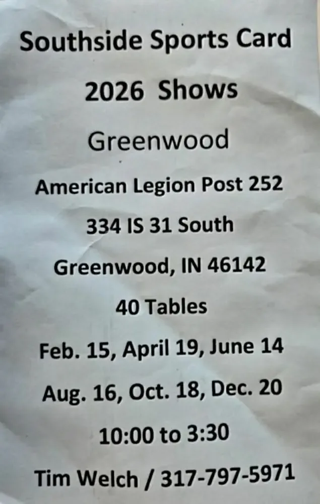 Southside Sports Card Show - Sunday, August 16, 2026