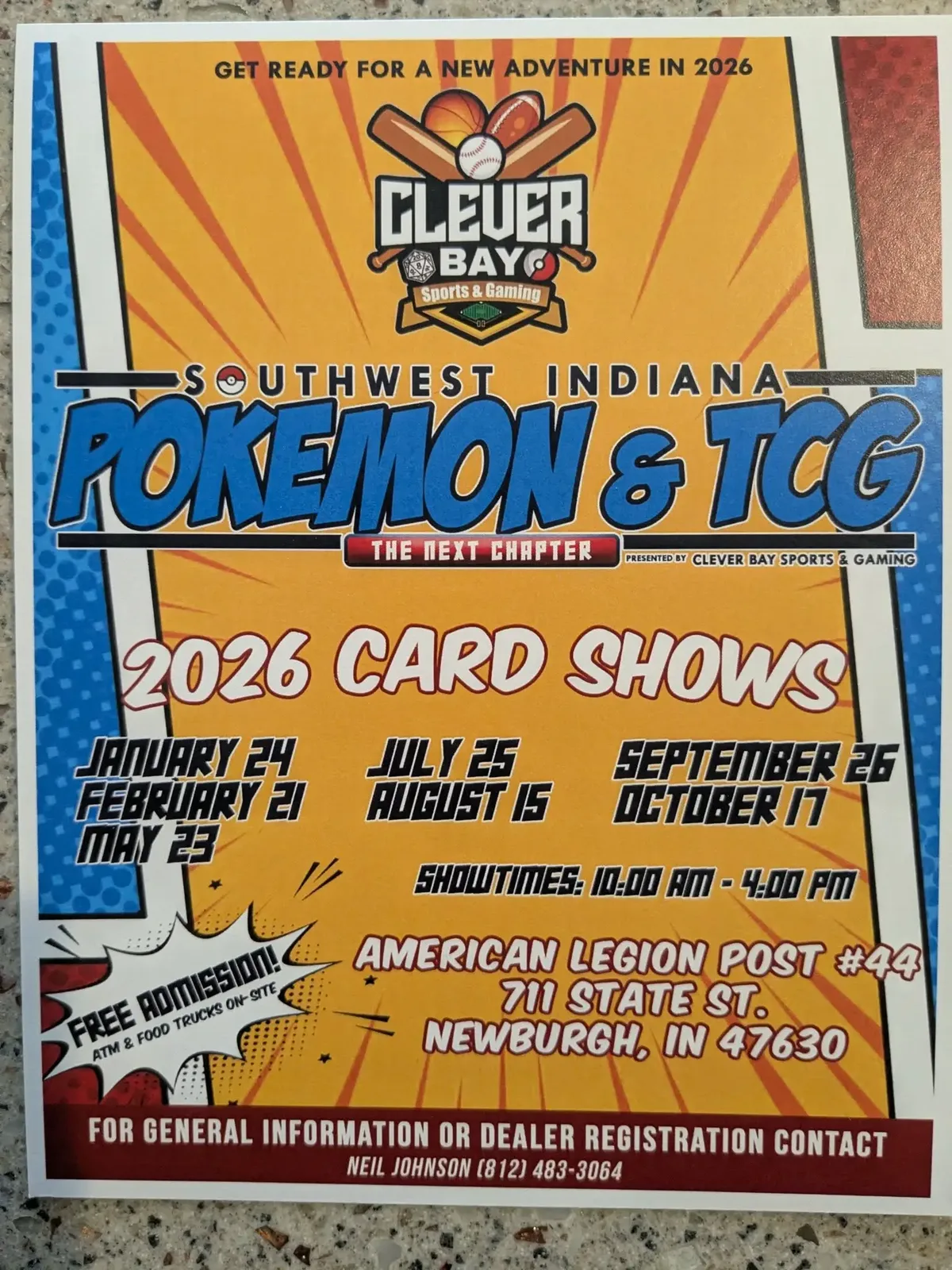 Southwest Indiana Pokemon and TCG Show - Saturday, August 15, 2026