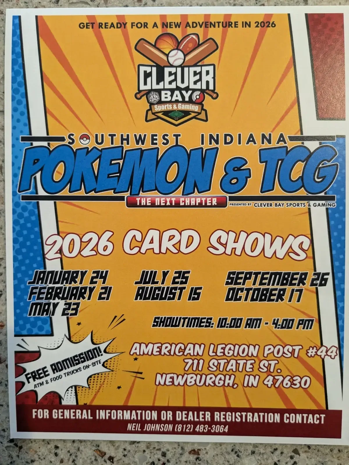 Southwest Indiana Pokemon and TCG Show - Saturday, October 17, 2026
