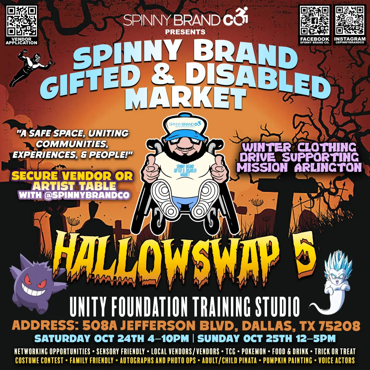 Spinny Brand Gifted & Disabled Market: Hallowswap 5 - Saturday-Sunday, October 24-25, 2026