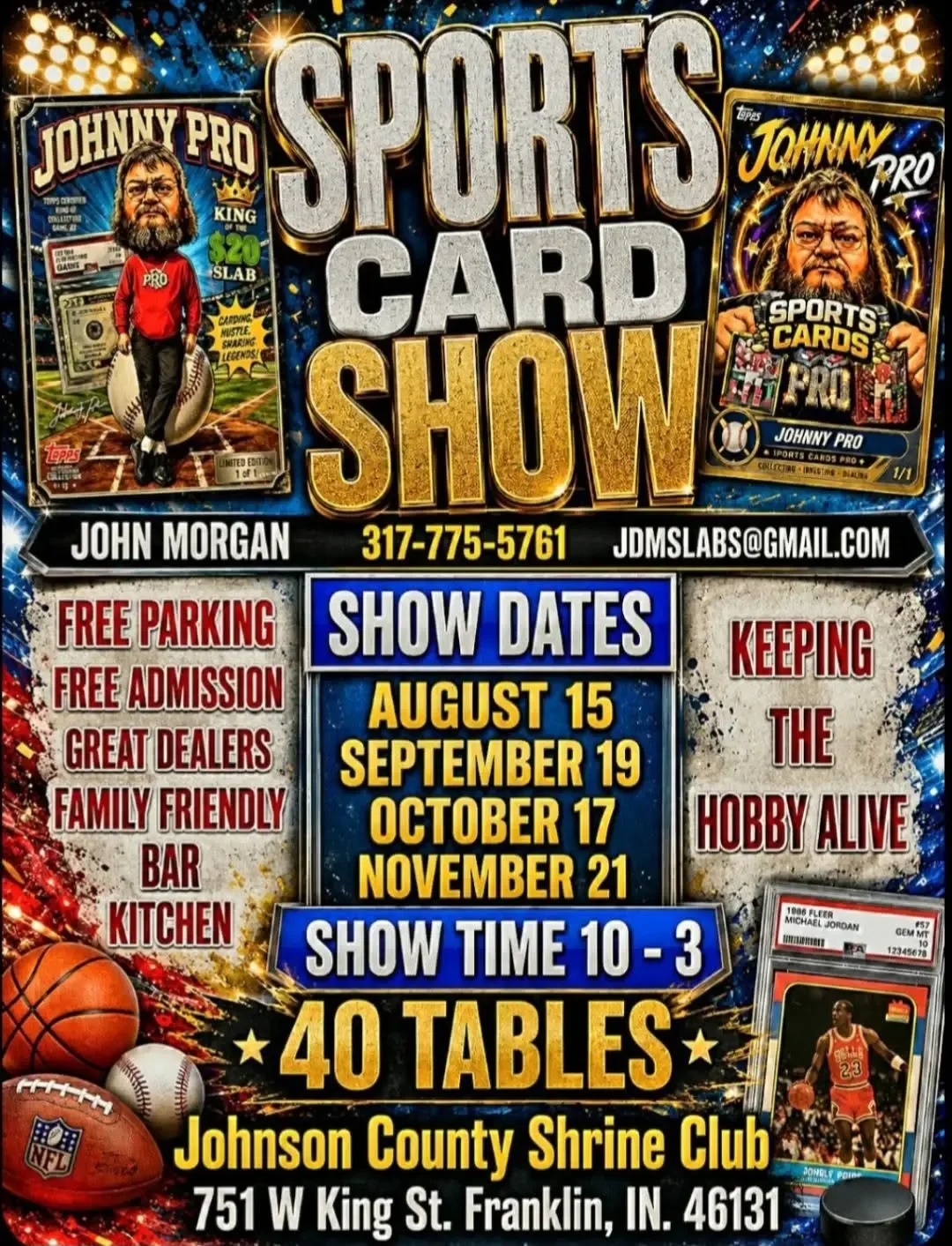 Sports Card Show (Franklin, IN) - Saturday, October 17, 2026
