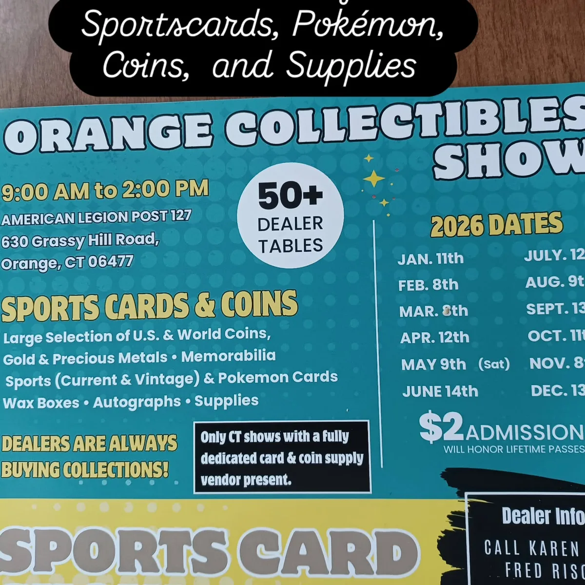 Sports Cards and Collectible Show information