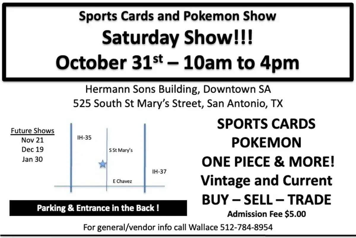 Sports Cards and Pokémon Show - Saturday, October 31, 2026