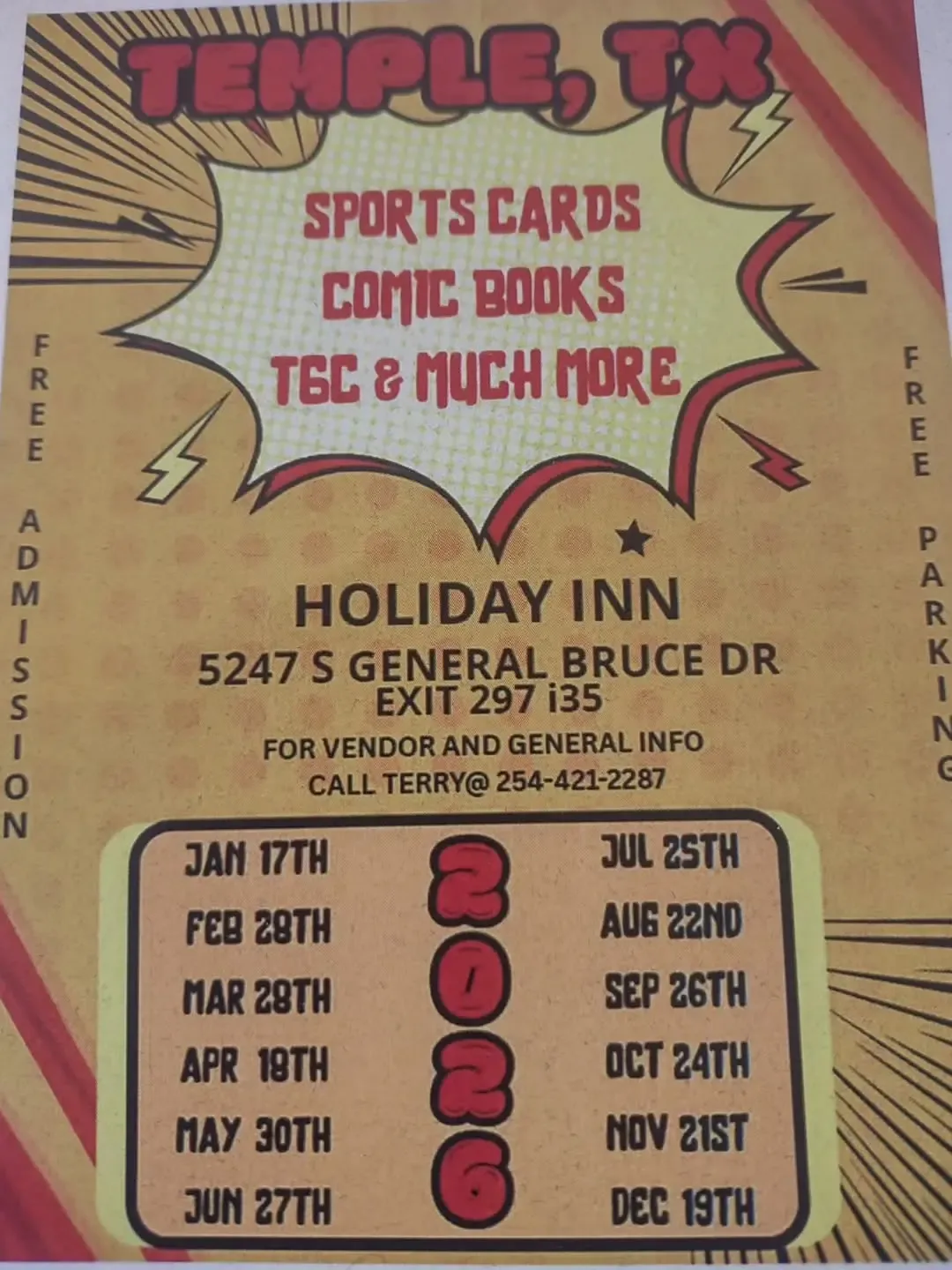 Temple Sports Cards, Comics, TCG & More - Saturday, August 22, 2026