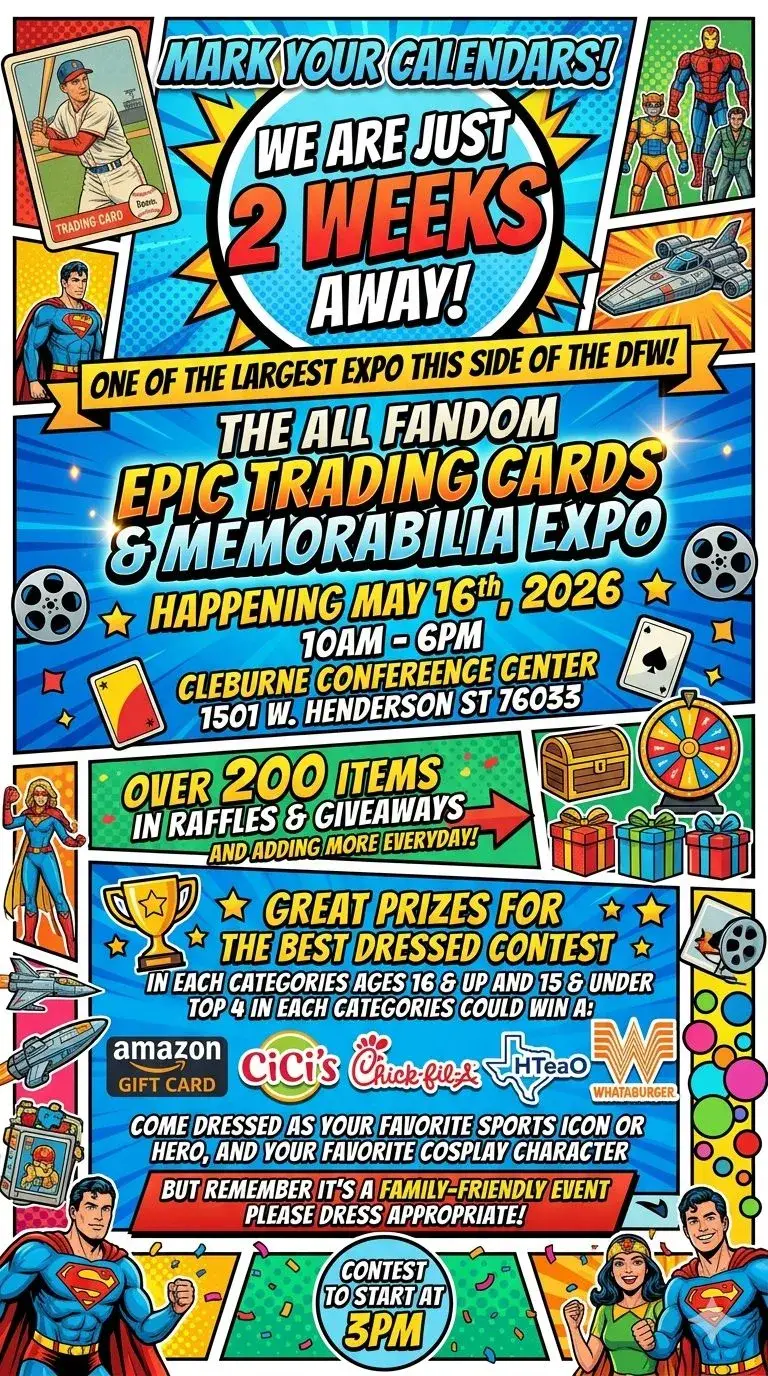 The Fandom Epic Trading Cards & Memorabilia Expo - May 16, 2026