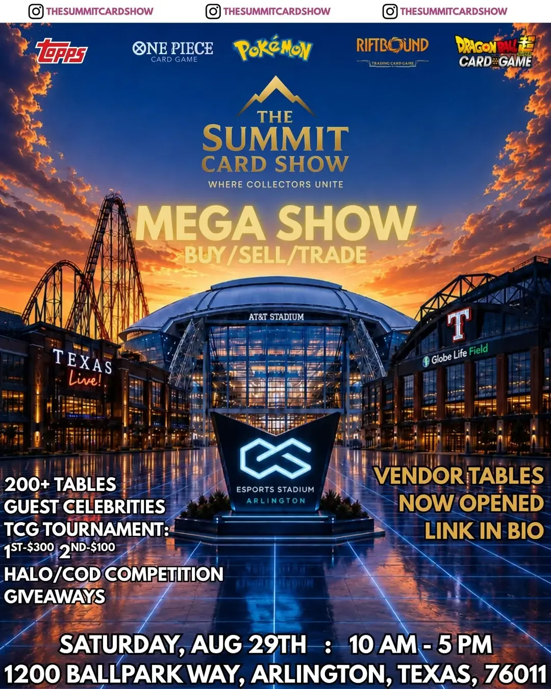 The Summit Card Show - Saturday, August 29, 2026
