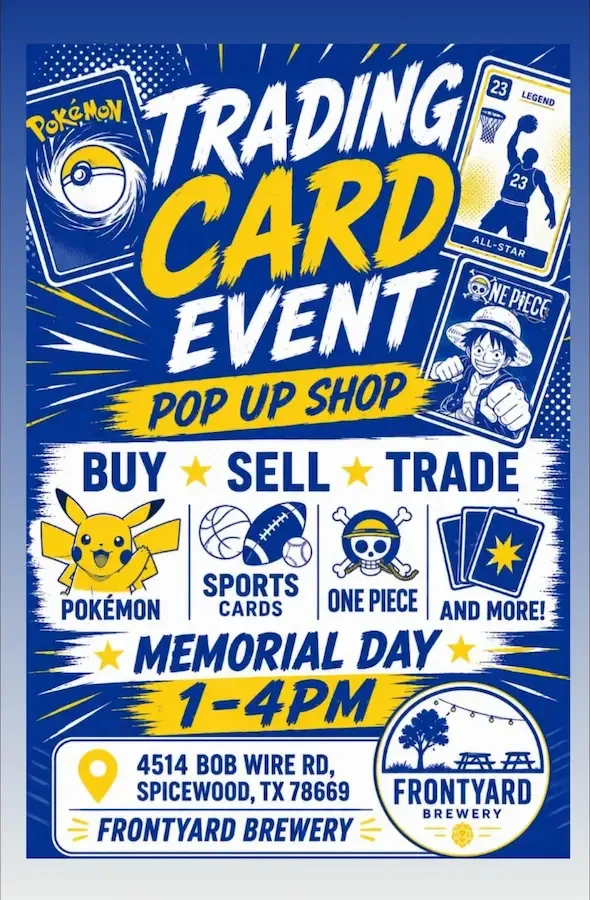 Trading Card Event - Monday, May 25, 2026 (Memorial Day)