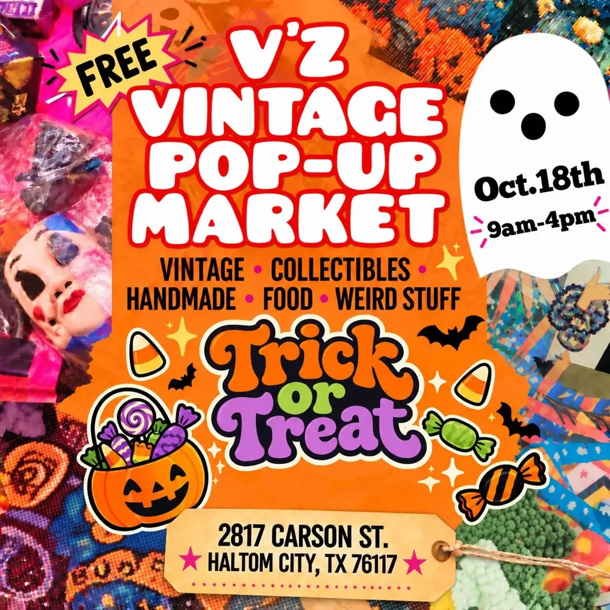 V'z Vintage Pop-Up Market - Sunday, October 18, 2026